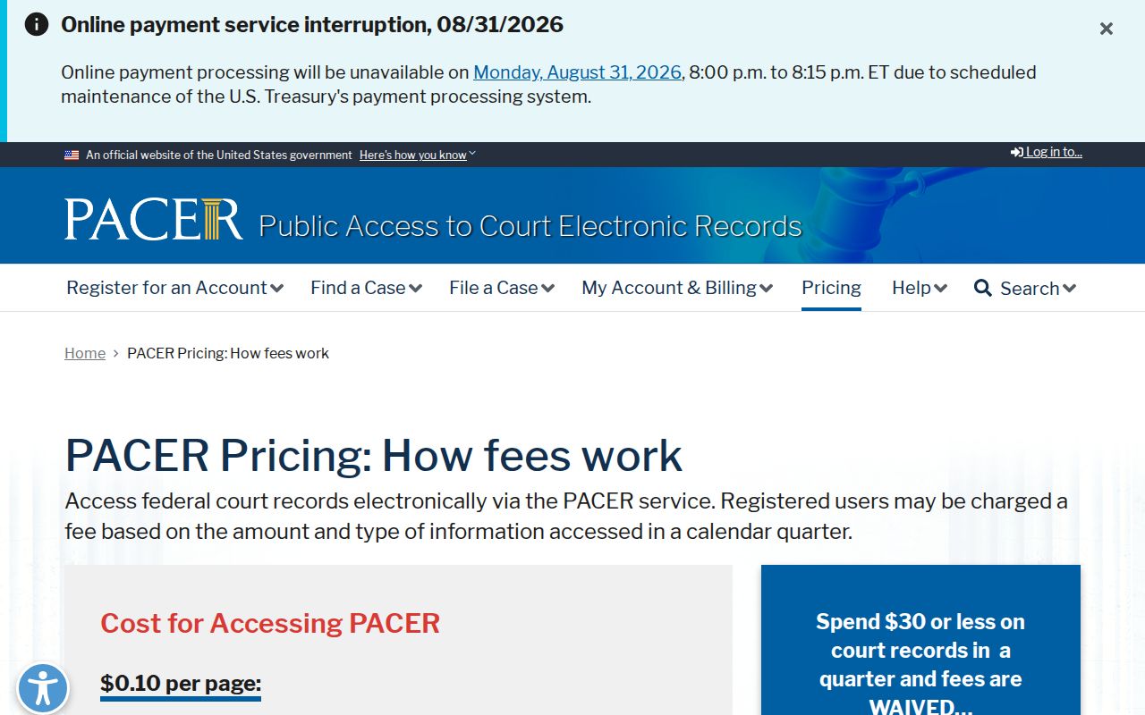 Crawford County civil court docket federal access